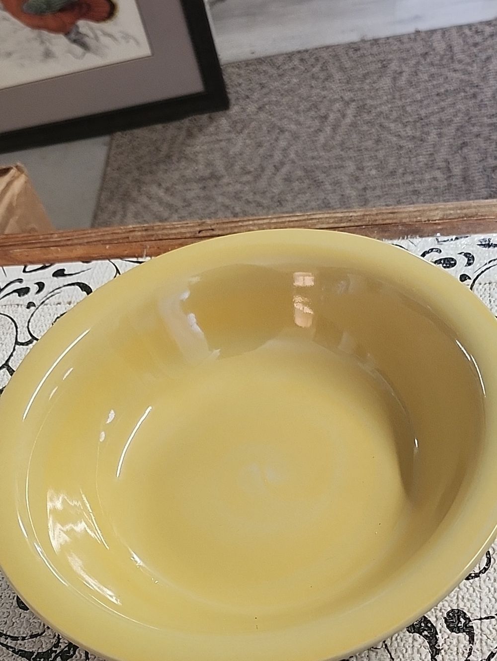 Citrus Grovve Yellow Glazed Ceramic Bowl